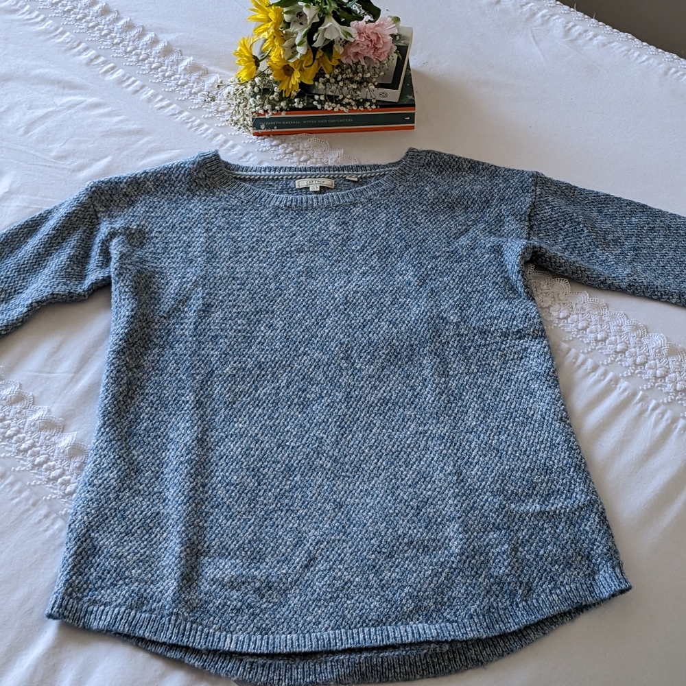 Fat Face Light Knitted Sweater, Light Blue, Size  4